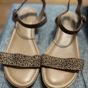 Lane Bryant Brown Leopard Print Sandals